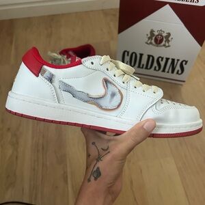 Cold sins jordan 1 low concept with cool box very rare shoe and great condition